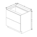 CNC Classic Milano Sand 33" W 2 Drawer Base Cabinet