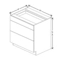 CNC Classic Broadway Almond 33" W 3 Drawer Base Cabinet
