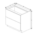 CNC Classic Milano Sunset 36" W 2 Drawer Base Cabinet