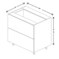 Fabuwood Illume Tuscany Blanco 36" W x 34 1/2" H x 24" D 2 Drawer Base Cabinet