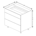 Fabuwood Illume Catalina Nocce 3 36" W X 34 1/2" H X 24" D 3 Drawer Base Cabinet