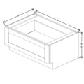 Fabuwood Allure Luna Natural Oak 36" W X 34 1/2" H X 24" D Bench Seat Cabinet
