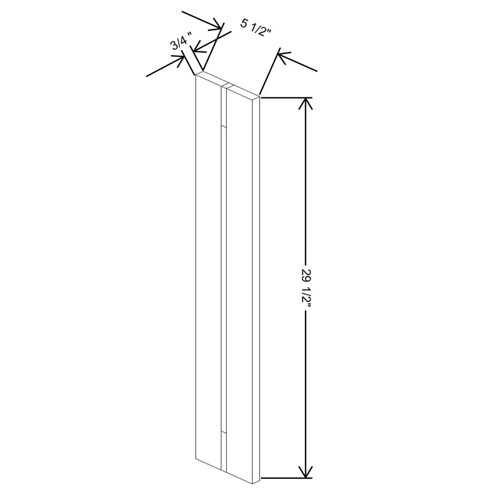 Fabuwood Allure Galaxy Seaside Pine 5 1/2" W X 29 3/8" H Decorative Door