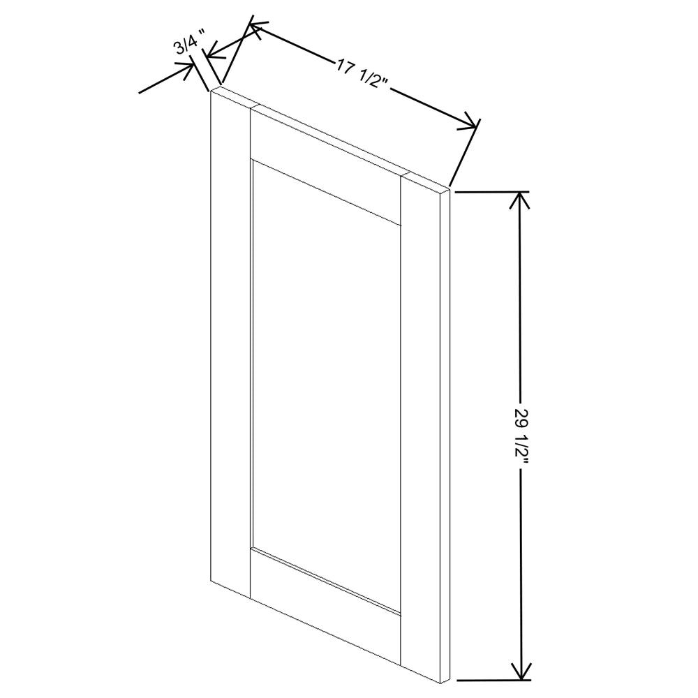 Fabuwood Allure Luna Cabernet Red 17 1/2" W X 29 1/2" H Decorative Door