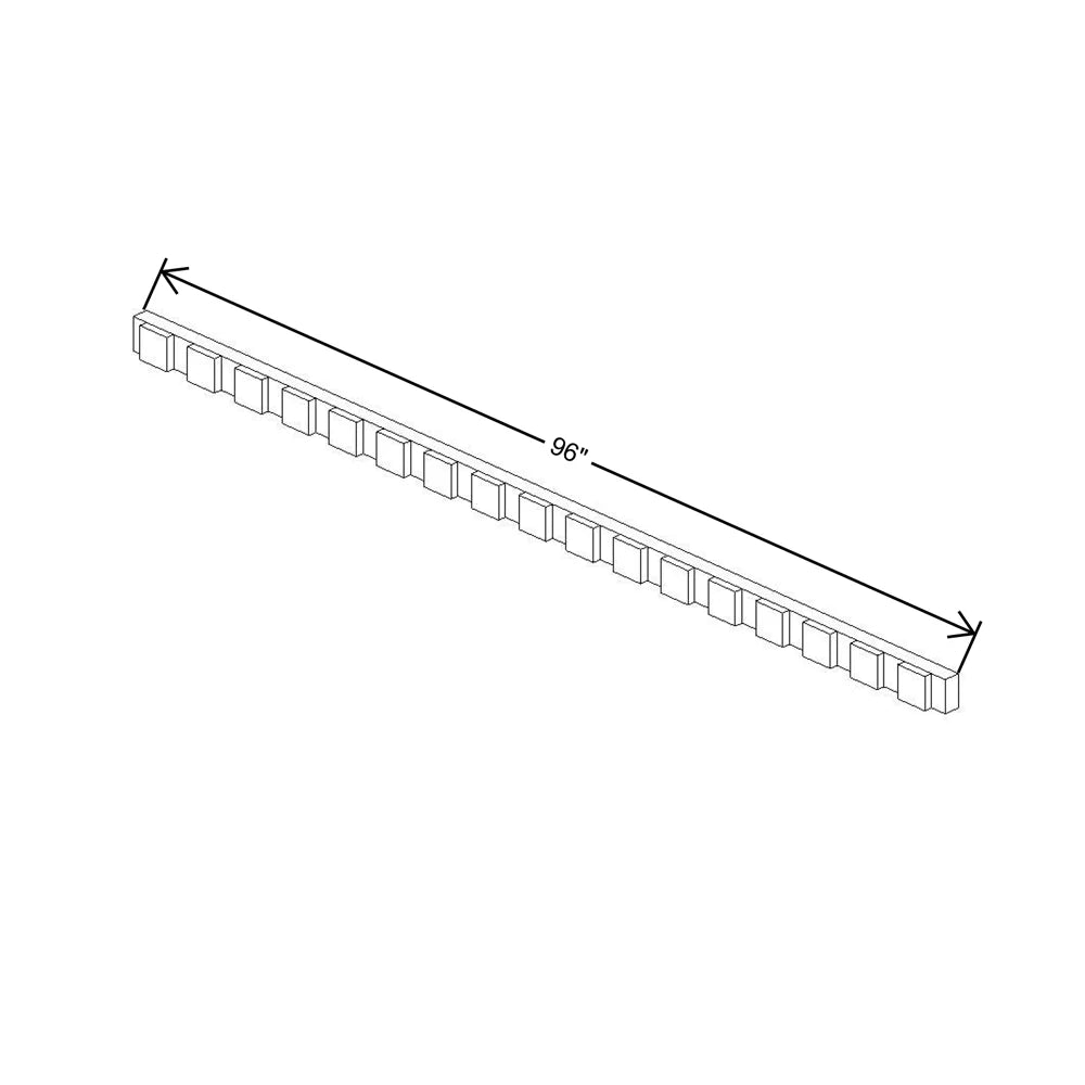 Fabuwood Value Premium Hallmark Frost 96" W X 1" H X 3/4" D Dentil Molding