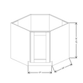 Fabuwood Allure Galaxy Mocha 36" W X 34 1/2" H X 24" D Corner Full Height Door Sink Base Cabinet