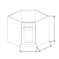 Fabuwood Allure Galaxy Seaside Pine 36" W X 34 1/2" H X 24" D Corner Sink Base Cabinet