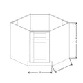Fabuwood Allure Galaxy Natural Oak 36" W X 34 1/2" H X 24" D Corner Sink Base Cabinet