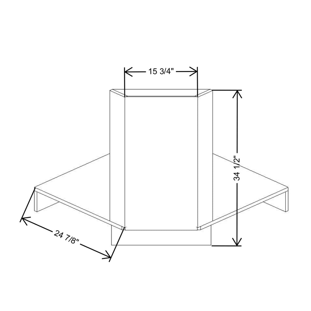 Fabuwood Illume Catalina Blanco 42" W X 34 1/2" H X 24" D Corner Sink Front Base Cabinet