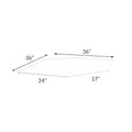 Fabuwood Quest Discovery Frost 36" W Corner Sink Floor