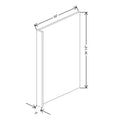 CNC Concord Elegant Ocean 3" W X 34 1/2" H X 24" D Base End Panel