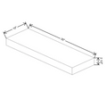 CNC Luxor Misty Grey 30" W Floating Shelves