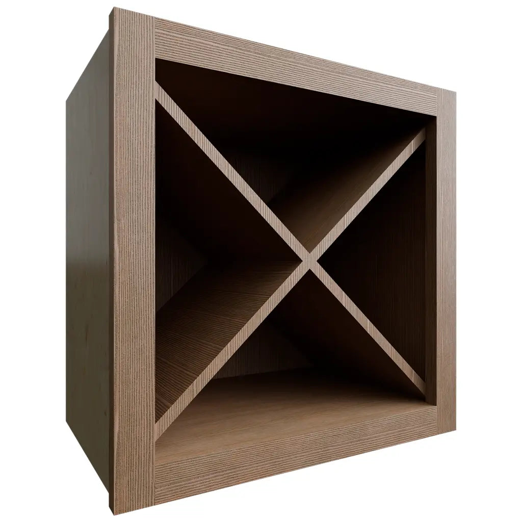 Fabuwood Allure Luxe Canyon Oak 18" W X 18" H X 12" D Wall Wine Rack