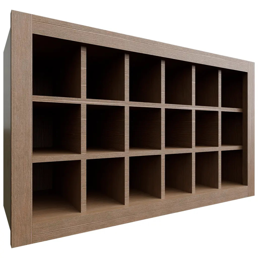 Fabuwood Allure Luxe Canyon Oak 30" W X 18" H X 12" D Wall Wine Rack