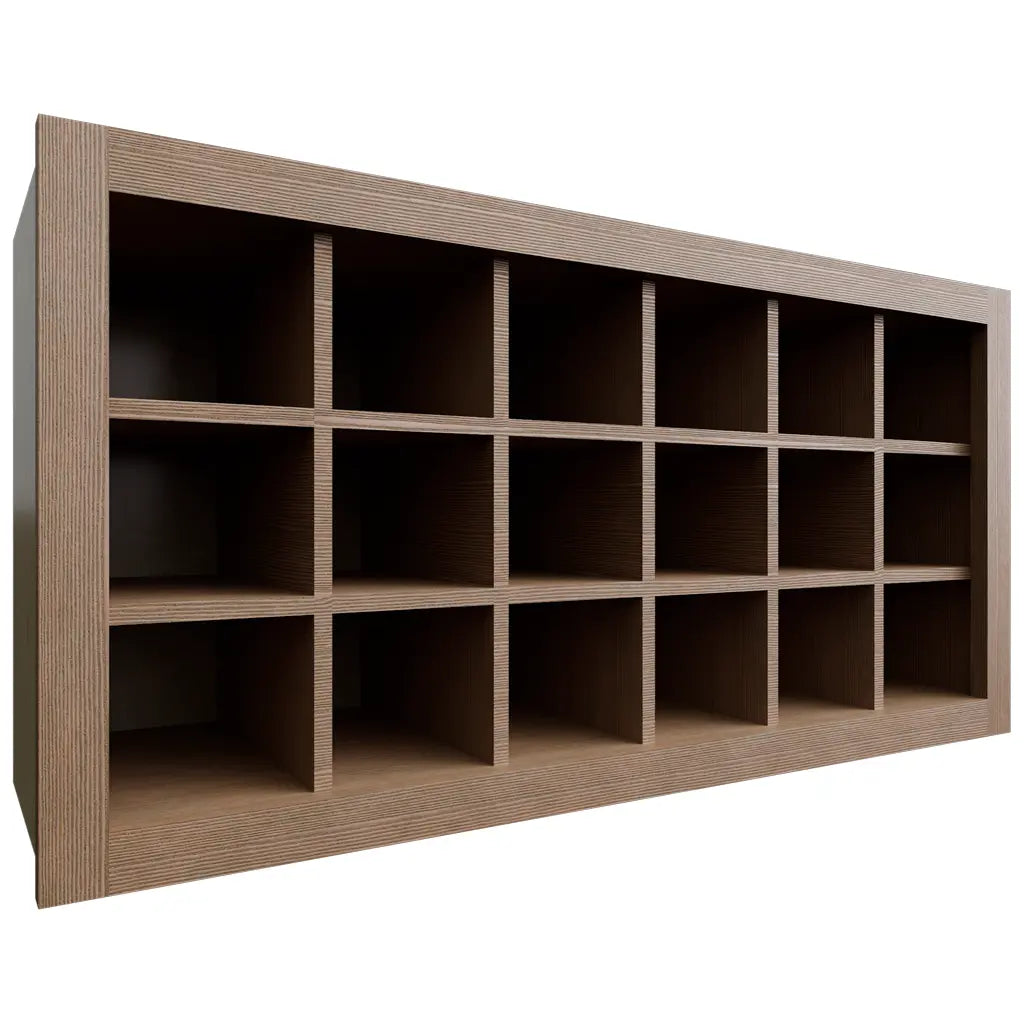 Fabuwood Allure Luxe Canyon Oak 36" W X 18" H X 12" D Wall Wine Rack