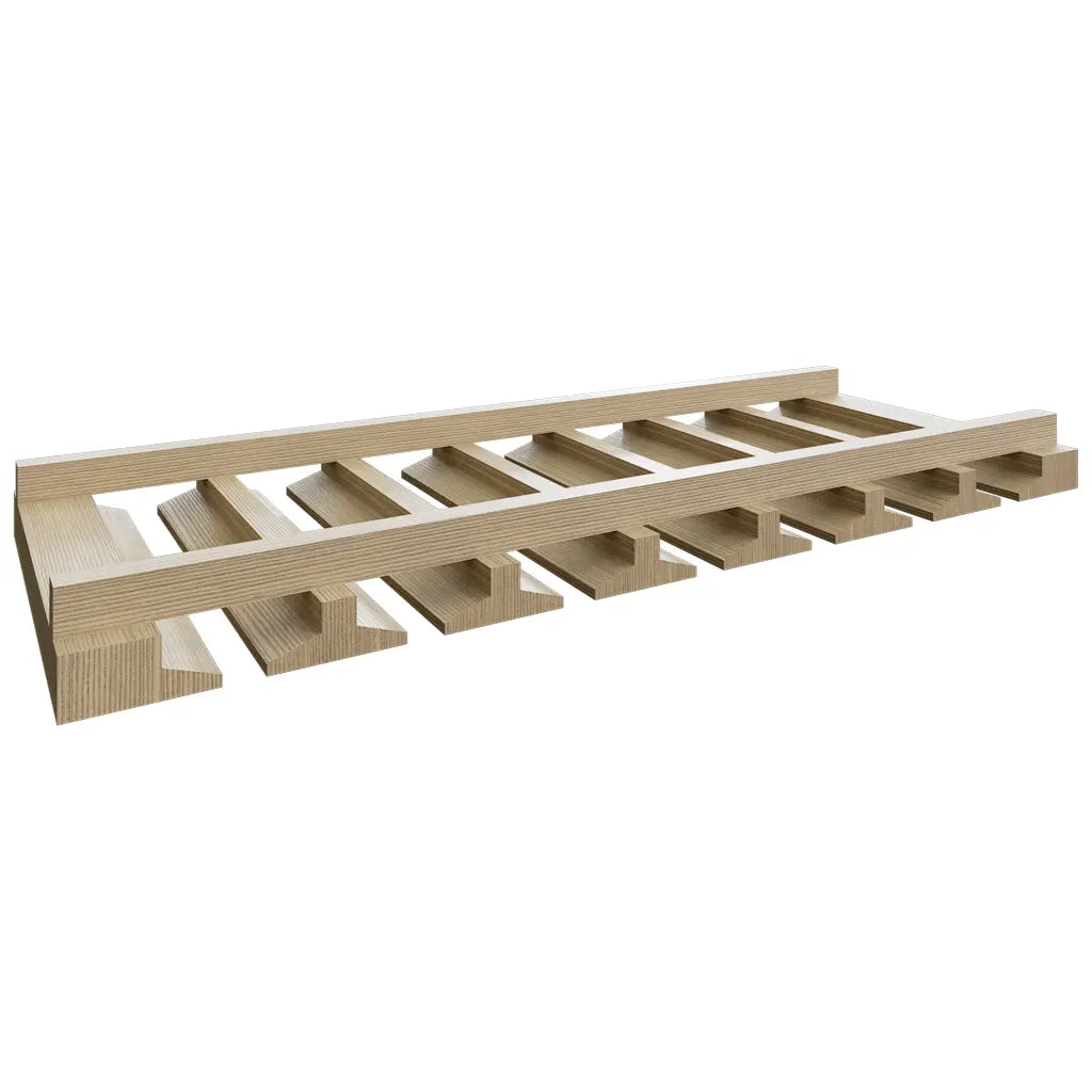 Fabuwood Allure Luna Desert Oak 30" W X 1 1/2" H X 11 1/4" D  Stemware Rack