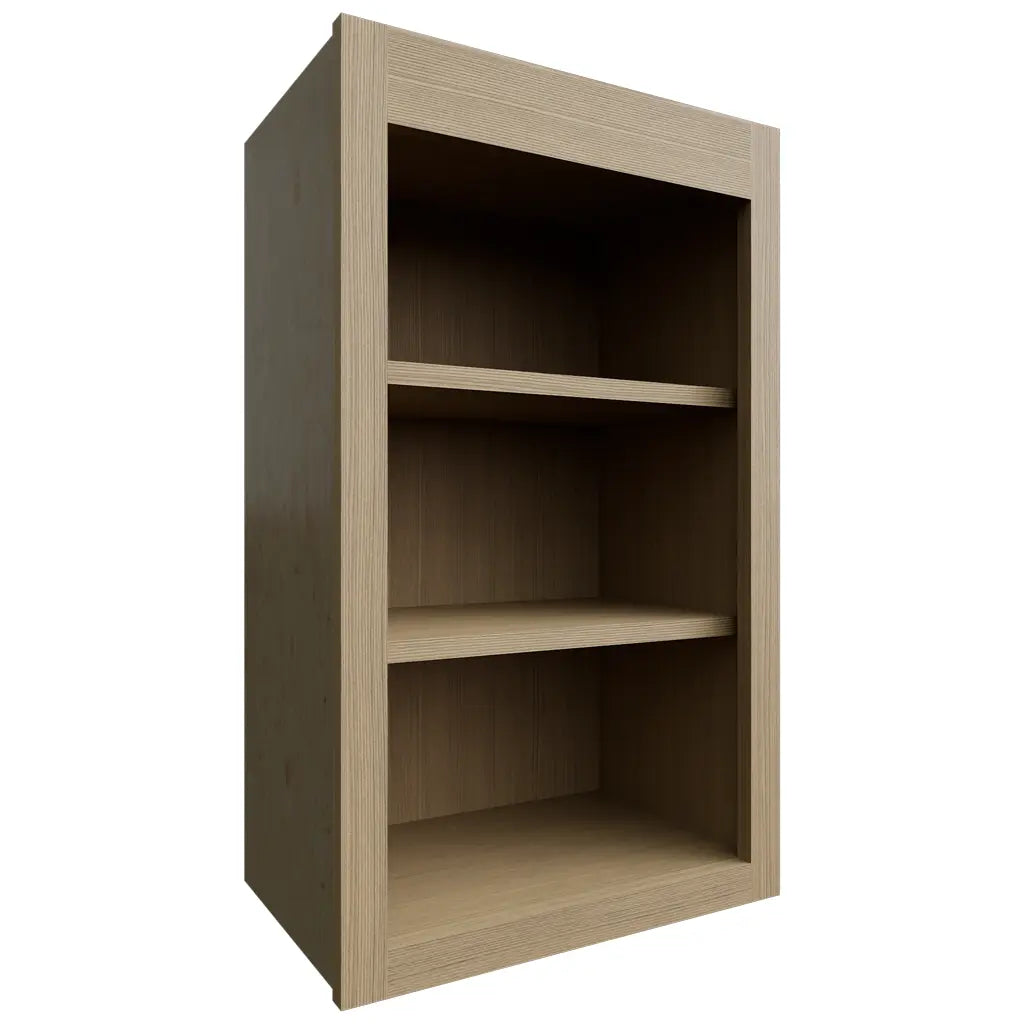 Fabuwood Allure Galaxy Desert Oak 18" W X 30" H X 12" D Wall Open Shelf Cabinet