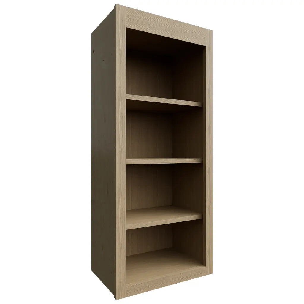 Fabuwood Allure Galaxy Desert Oak 18" W X 42" H X 12" D Wall Open Shelf Cabinet