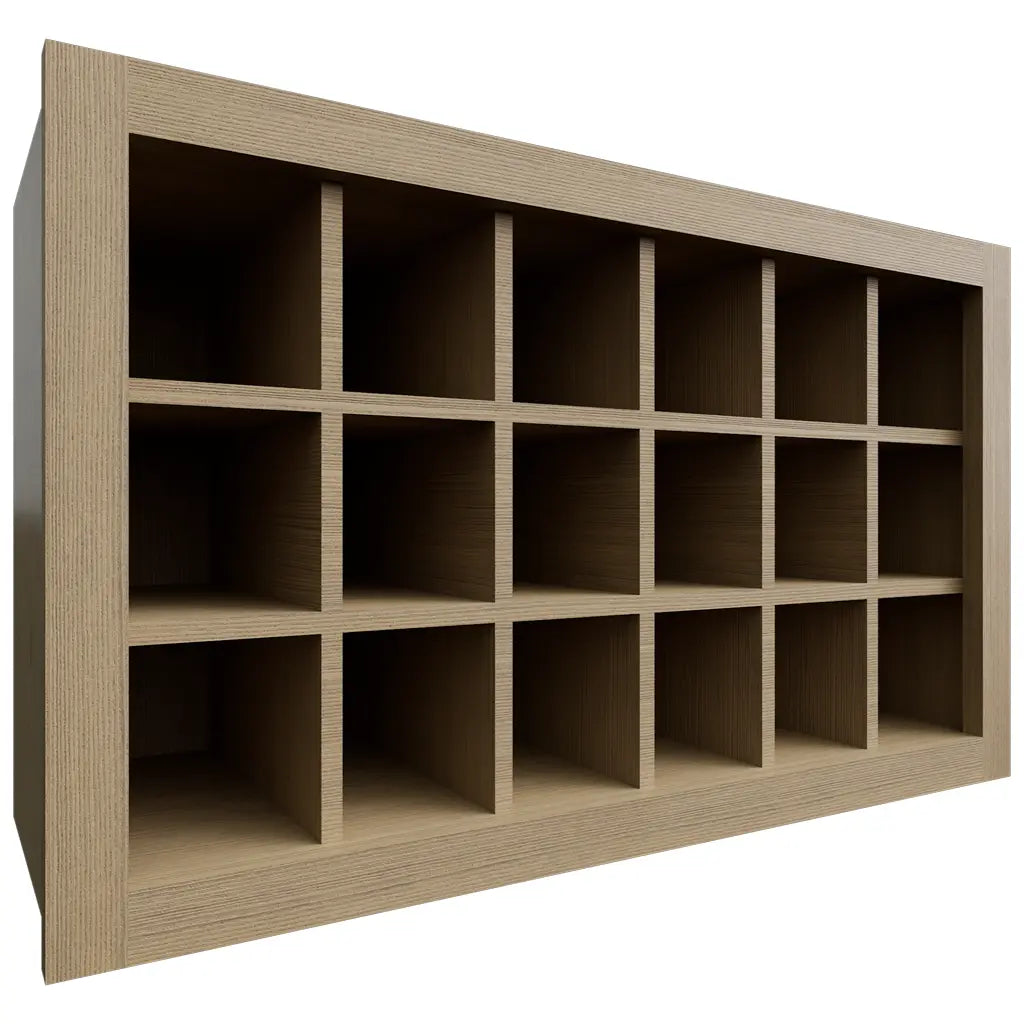 Fabuwood Allure Galaxy Desert Oak 30" W X 18" H X 12" D Wall Wine Rack