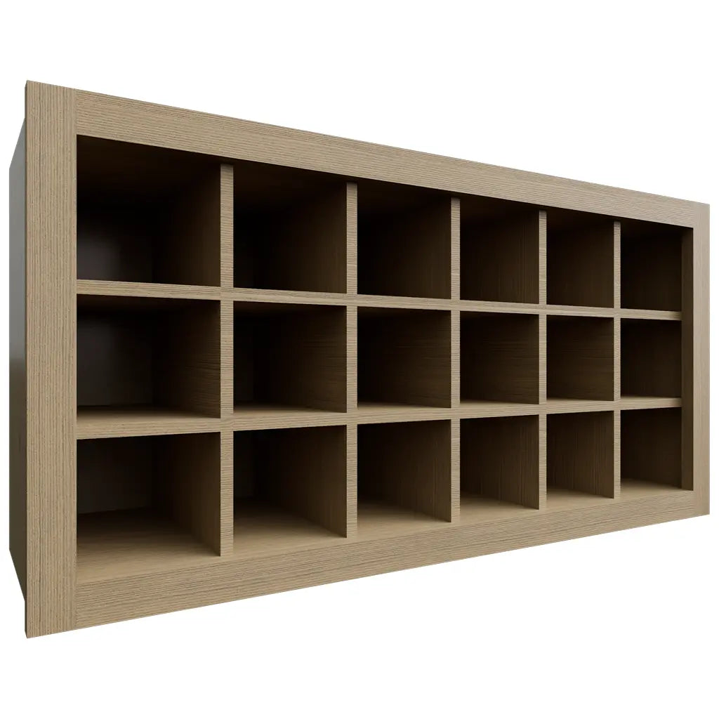 Fabuwood Allure Galaxy Desert Oak 36" W X 18" H X 12" D Wall Wine Rack