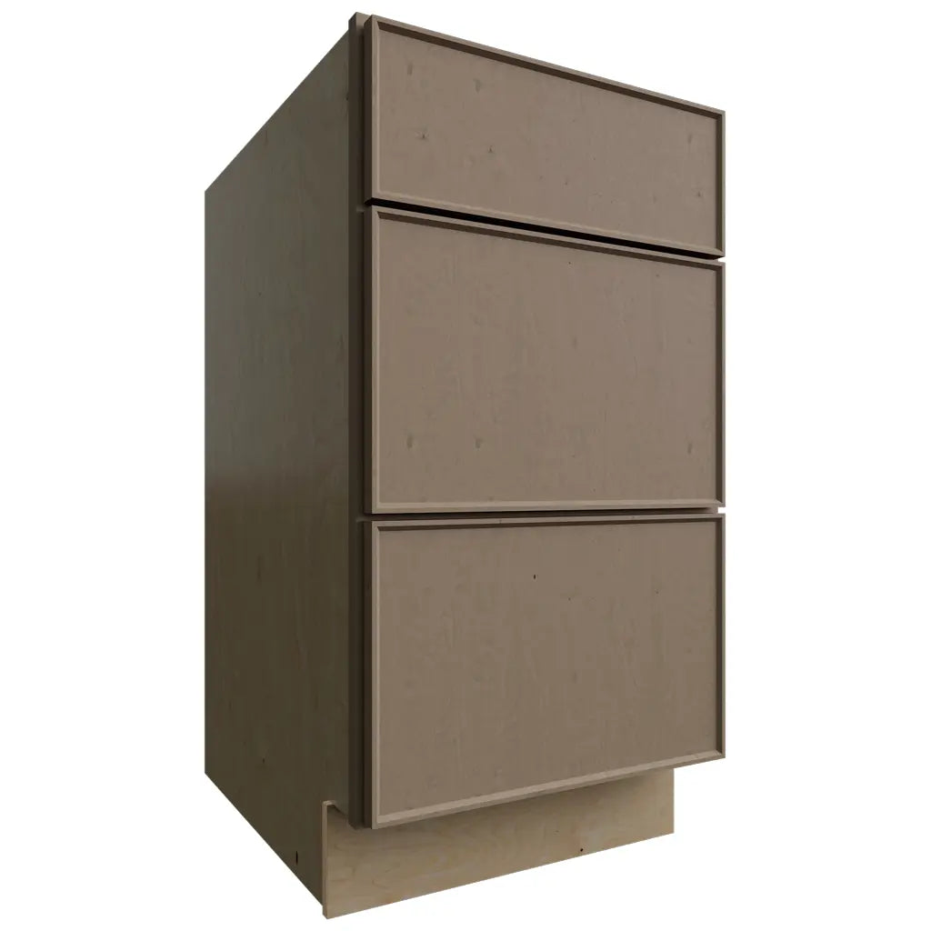 Fabuwood Allure Echo Mocha 18" W X 34 1/2" H X 24" D 3 Drawer Base Cabinet