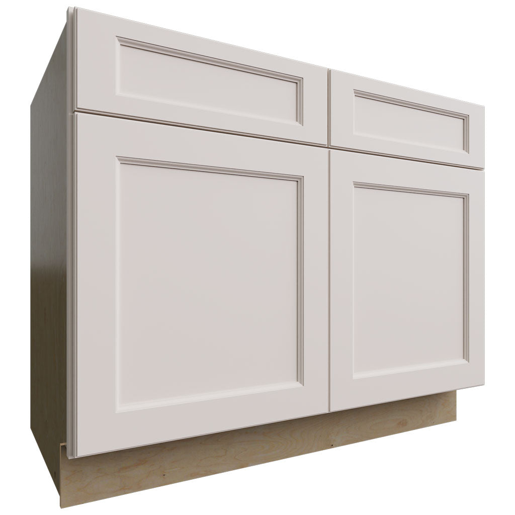 Fabuwood Allure Fusion Dove 42" W X 34 1/2" H X 24" D Double Doors/Double Drawers Base Cabinet