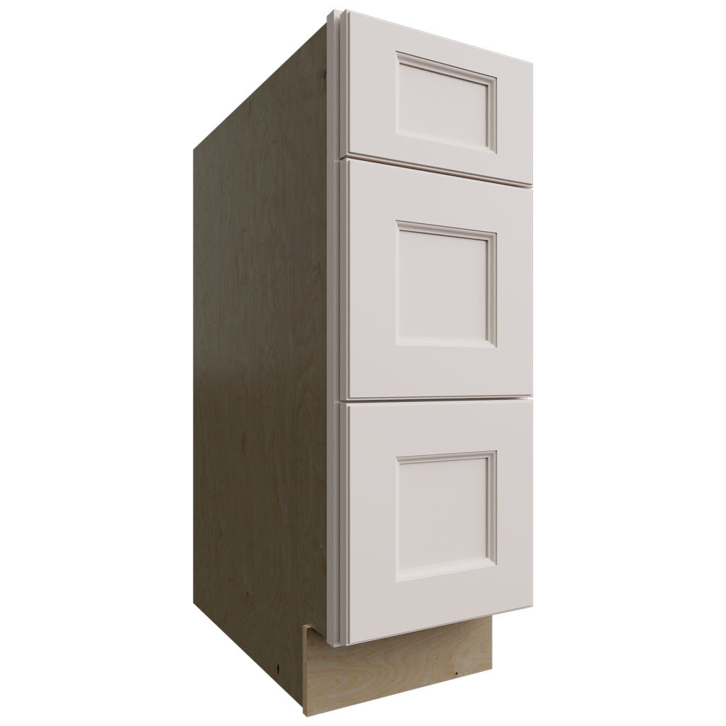 Fabuwood Allure Fusion Dove 12" W X 34 1/2" H X 24" D  3 Drawer Base Cabinet