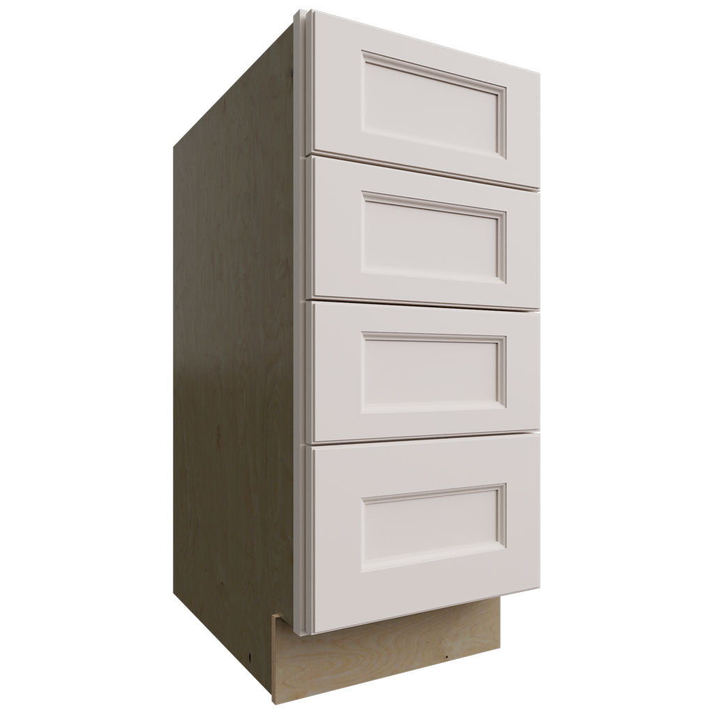 Fabuwood Allure Fusion Dove 15" W X 34 1/2" H X 24" D 4 Drawer Base Cabinet