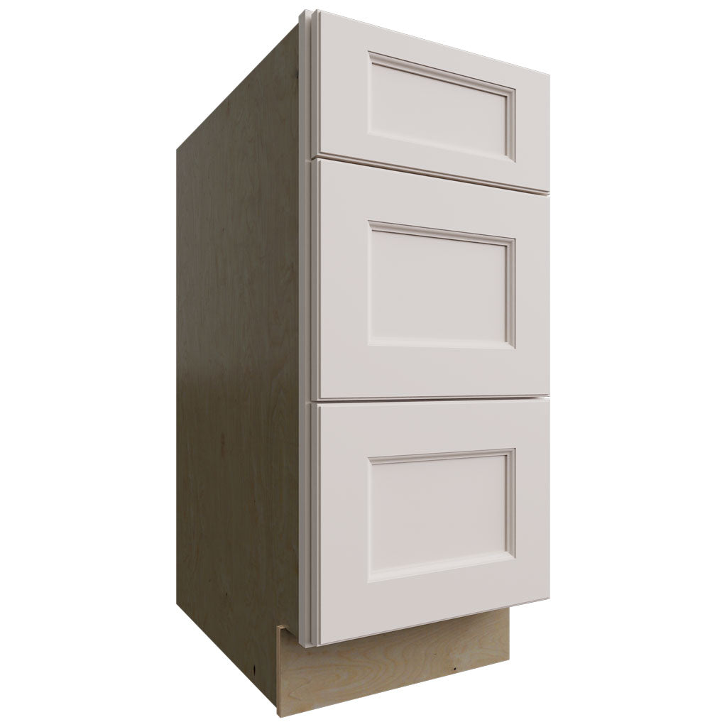Fabuwood Allure Fusion Dove 15" W X 34 1/2" H X 24" D 3 Drawer Base Cabinet