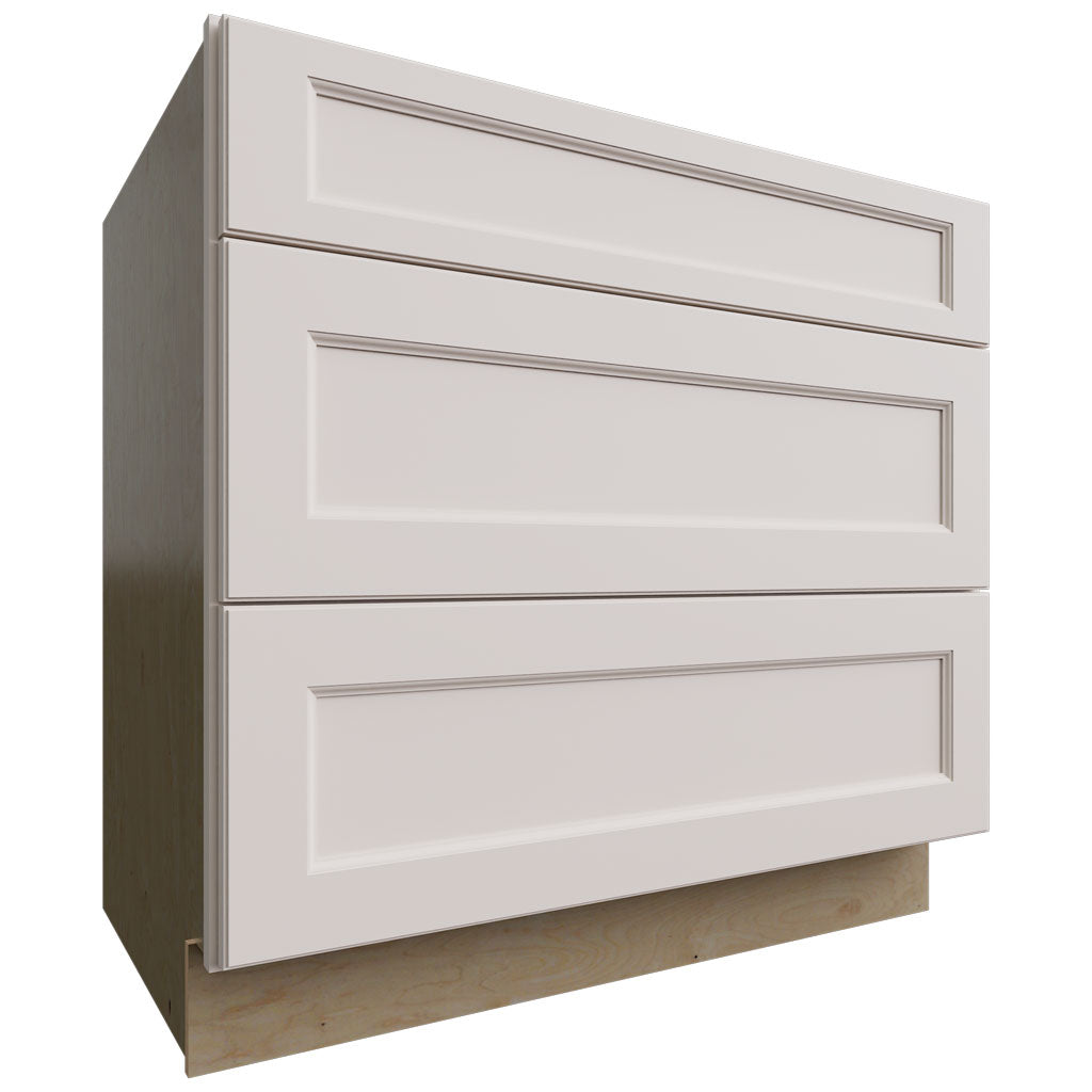 Fabuwood Allure Fusion Dove 36" W X 34 1/2" H X 24" D 3 Drawer Base Cabinet