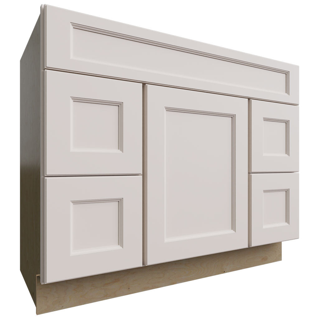 Fabuwood Allure Fusion Dove 42" W X 34 1/2" H X 21" D Vanity Combo Single Sink w/4 Drawers Cabinet