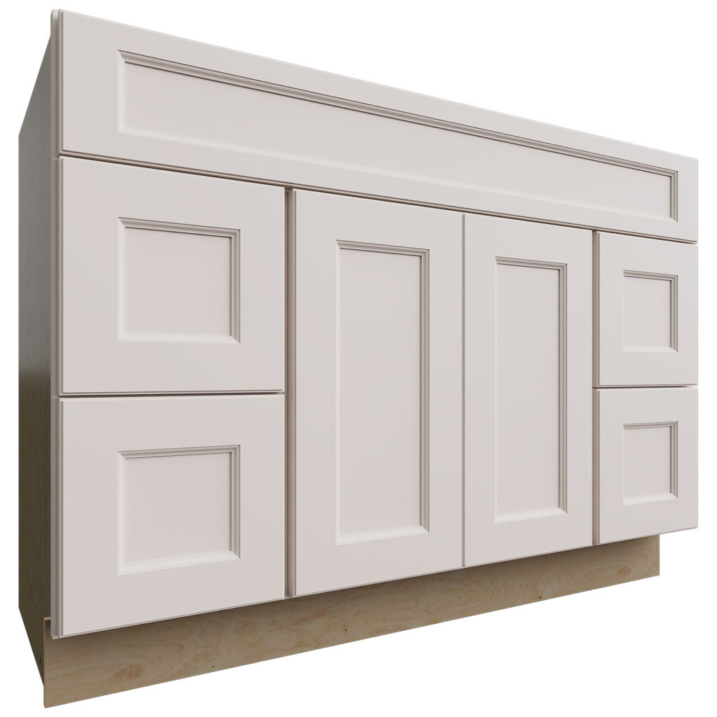 Fabuwood Allure Fusion Dove 48" W X 34 1/2" H X 21" D Vanity Combo Single Sink w/4 Drawers Cabinet