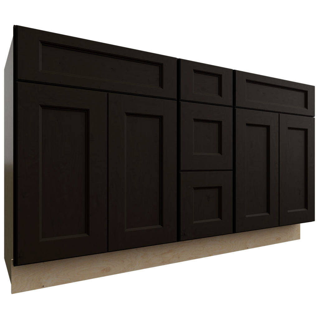 Fabuwood Allure Fusion Kona 60" W X 34 1/2" H X 21" D Vanity Combo Double Sink Cabinet