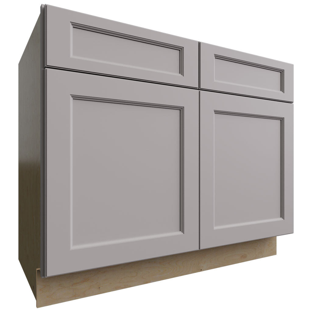 Fabuwood Allure Fusion Nickel 42" W X 34 1/2" H X 24" D Double Doors/Double Drawers Base Cabinet