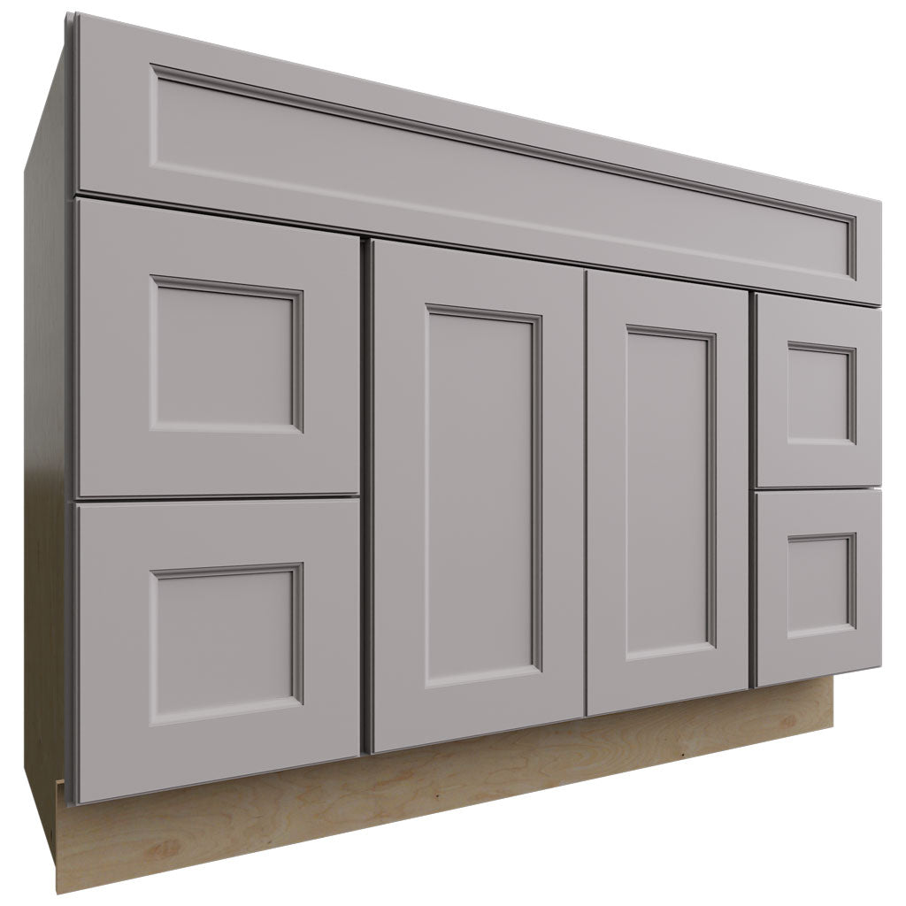 Fabuwood Allure Fusion Nickel 48" W X 34 1/2" H X 21" D Vanity Combo Single Sink w/4 Drawers Cabinet