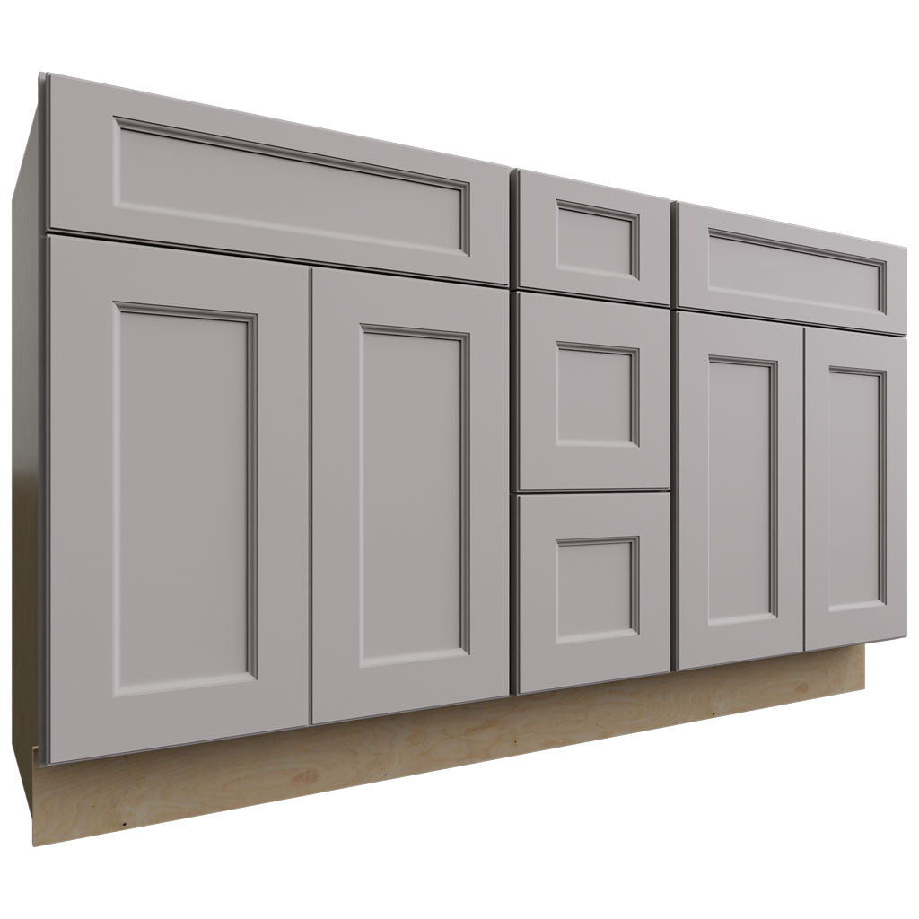 Fabuwood Allure Fusion Nickel 60" W X 34 1/2" H X 21" D Vanity Combo Double Sink Cabinet