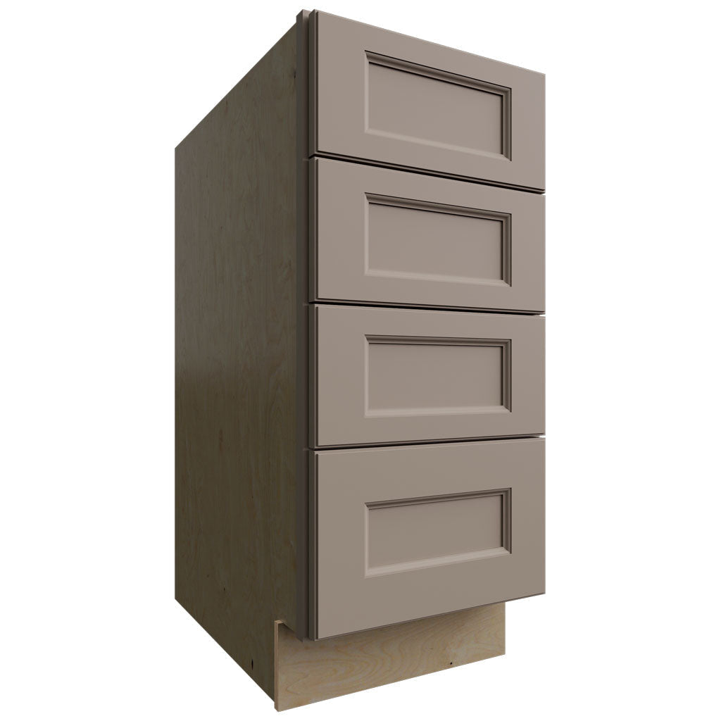 Fabuwood Allure Fusion Oyster 15" W X 34 1/2" H X 24" D 4 Drawer Base Cabinet