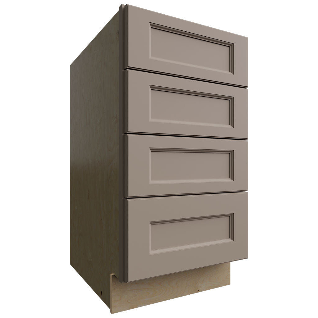 Fabuwood Allure Fusion Oyster 18" W X 34 1/2" H X 24" D 4 Drawer Base Cabinet