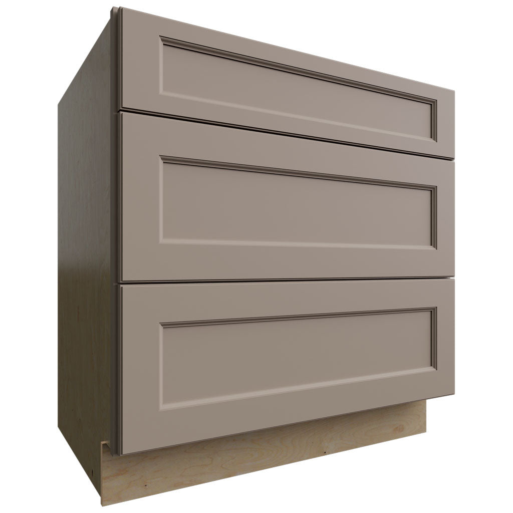 Fabuwood Allure Fusion Oyster 33" W X 34 1/2" H X 24" D 3 Drawer Base Cabinet
