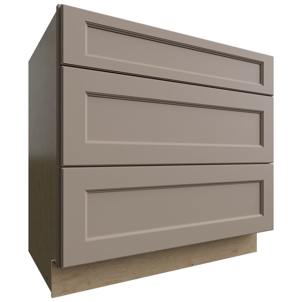 Fabuwood Allure Fusion Oyster 36" W X 34 1/2" H X 24" D 3 Drawer Base Cabinet