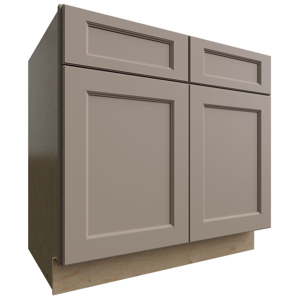 Fabuwood Allure Fusion Oyster 36" W X 34 1/2" H X 24" D Double Door Sink Base Cabinet