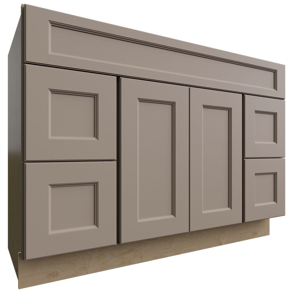 Fabuwood Allure Fusion Oyster 48" W X 34 1/2" H X 21" D Vanity Combo Single Sink w/4 Drawers Cabinet