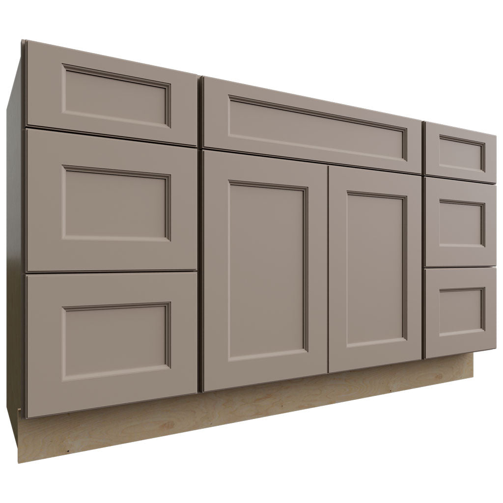 Fabuwood Allure Fusion Oyster 60" W X 34 1/2" H X 21" D Vanity Combo Single Sink Cabinet