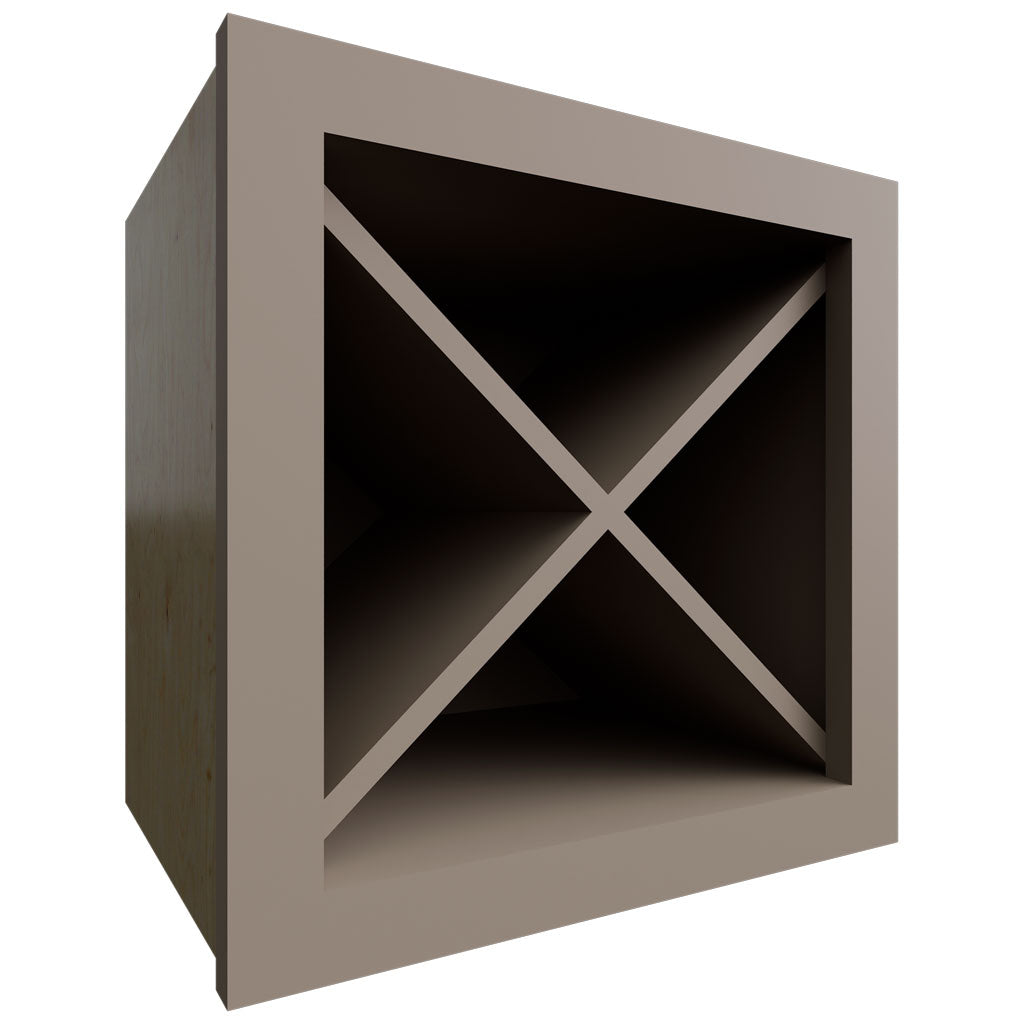Fabuwood Allure Fusion Oyster 15" W X 15" H X 12" D Wall Wine Rack