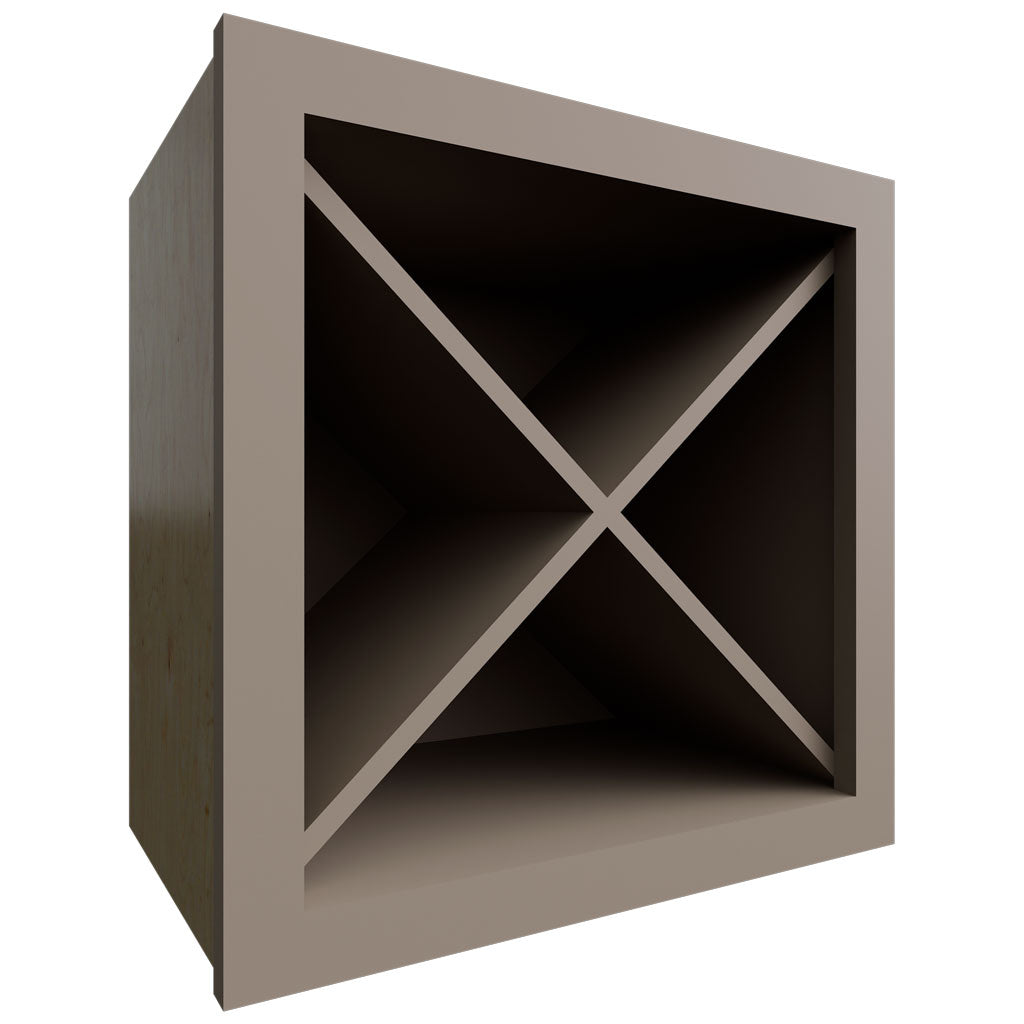 Fabuwood Allure Fusion Oyster 18" W X 18" H X 12" D Wall Wine Rack