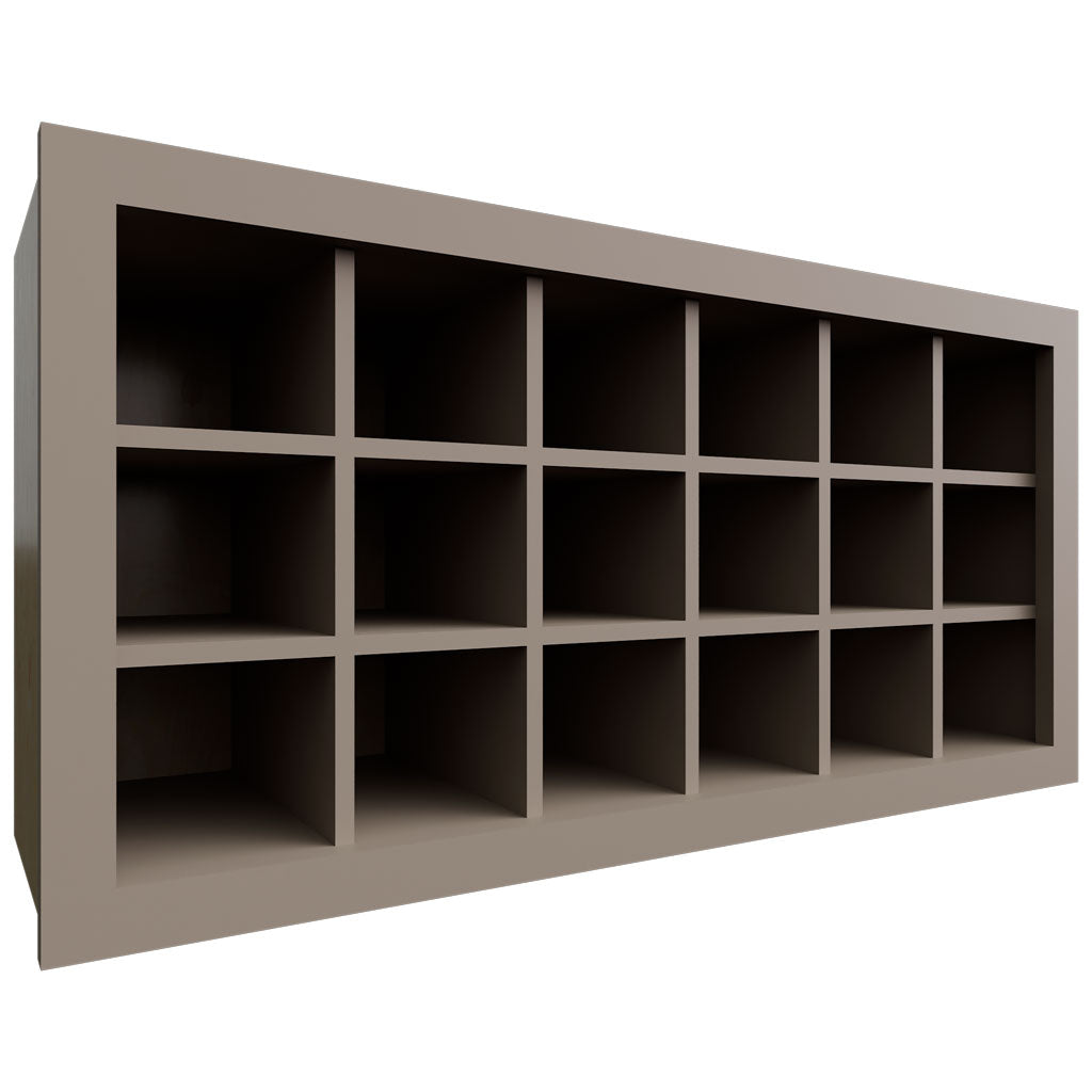 Fabuwood Allure Fusion Oyster 36" W X 18" H X 12" D Wall Wine Rack