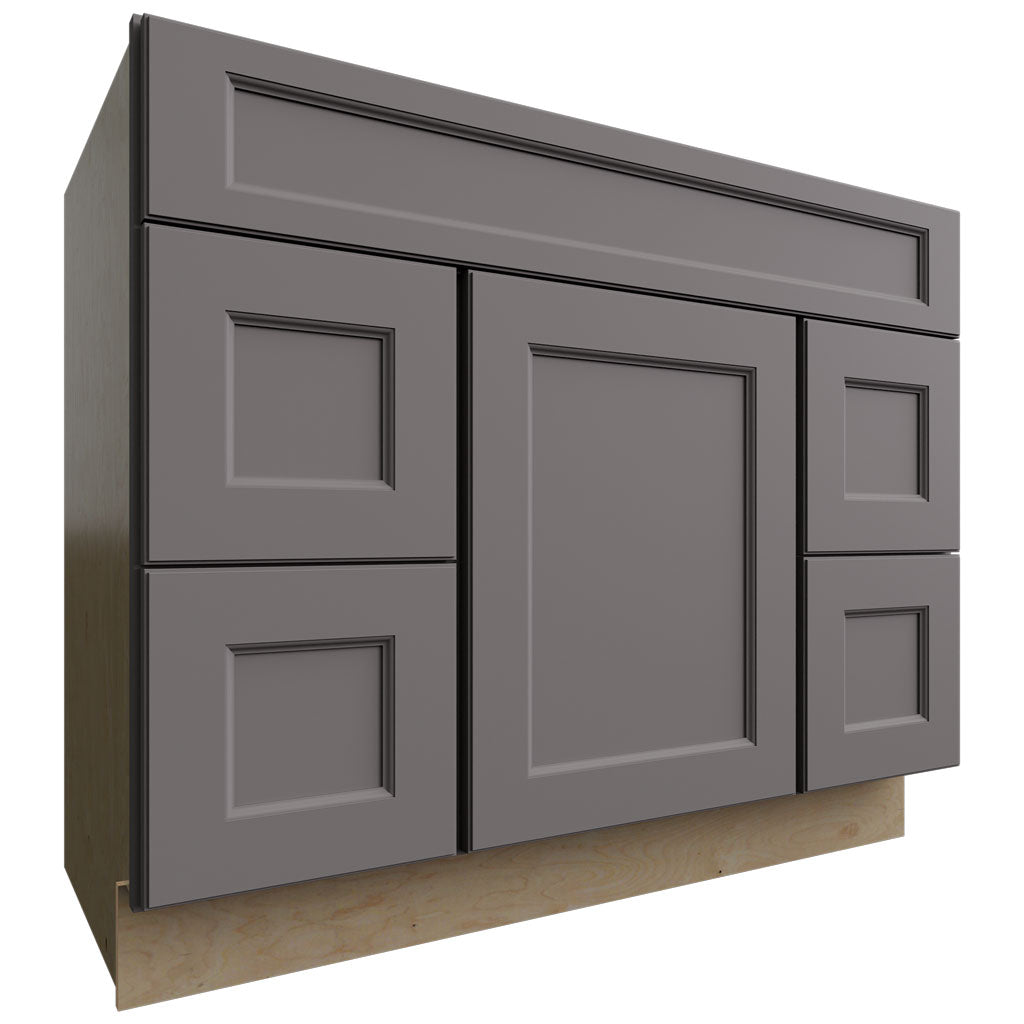 Fabuwood Allure Fusion Stone 42" W X 34 1/2" H X 21" D Vanity Combo Single Sink w/4 Drawers Cabinet