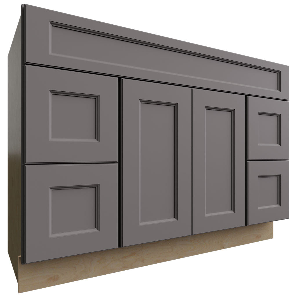 Fabuwood Allure Fusion Stone 48" W X 34 1/2" H X 21" D Vanity Combo Single Sink w/4 Drawers Cabinet