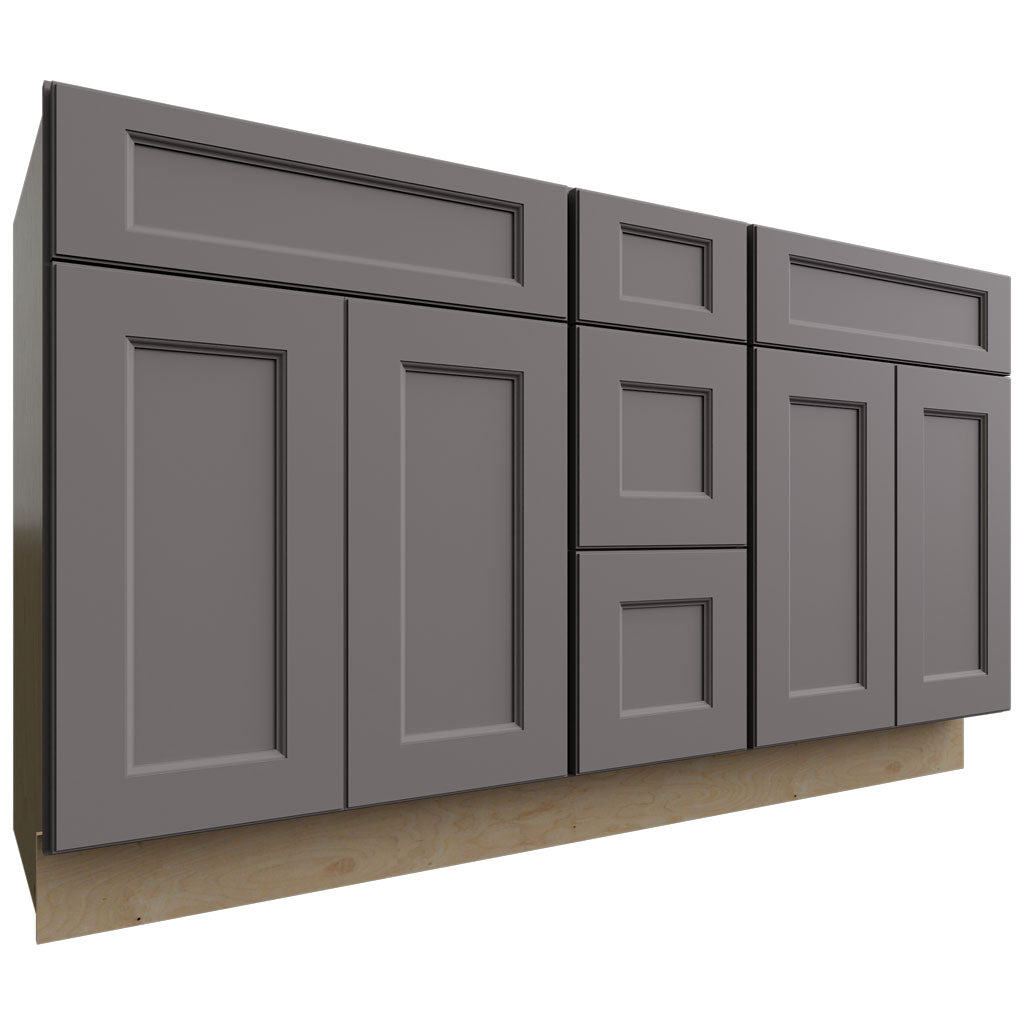 Fabuwood Allure Fusion Stone 60" W X 34 1/2" H X 21" D Vanity Combo Double Sink Cabinet