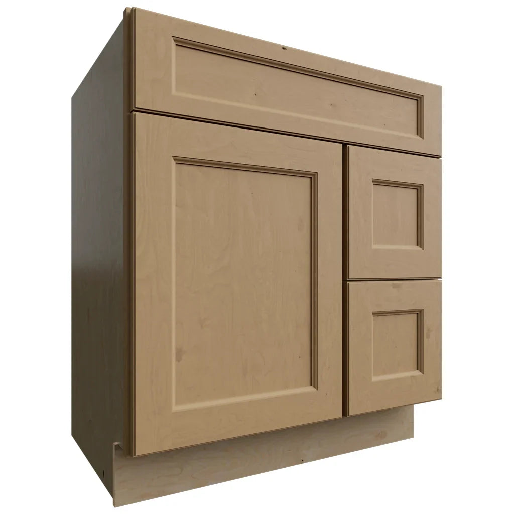 Fabuwood Allure Fusion Timber 30" W X 34 1/2" H X 21" D Vanity Combo Single Sink w/ 1 Door And 2 Drawers Right Cabinet